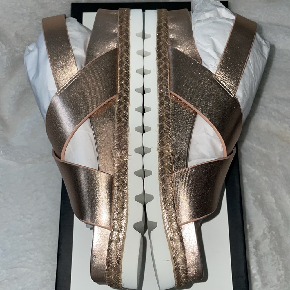 NWT J/SLIDES LEE Rose Gold Leather Sandal - Picture 11 of 16